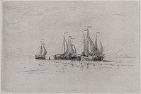 KG 08921
<br/>
Vissersboten op het strand van Zandvoort
<br/>
<em>Storm van 's-Gravesande, Carel Nicolaas (1841-1924)</em>